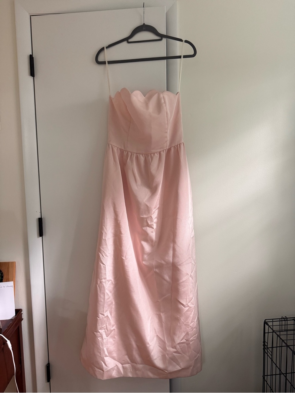 LulaKate Hayes scallop dress in pink peony shantung size 6 - Picture 3 of 8